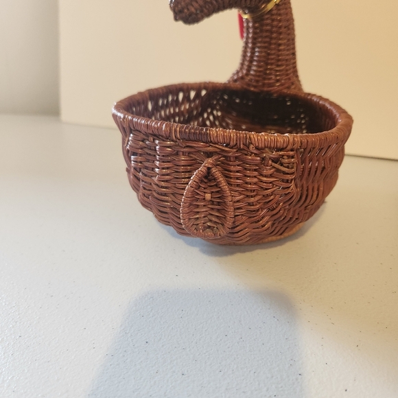 Vintage Rattan Wicker Reindeer Shape Deer Christmas Trinket Basket 90s 1990s - Picture 5 of 10